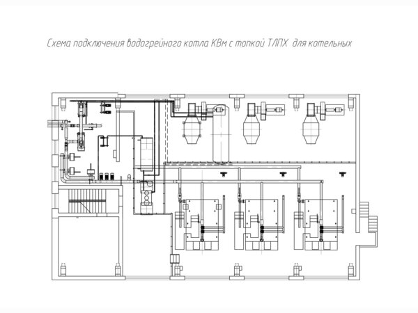 Водогрейный котел КВм с топкой ТЛПХ схема подключения