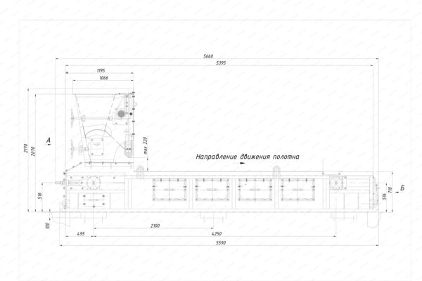 Топка с ленточным полотном ТЛПХ-1.1/4.25 чертеж